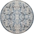 thumbnail image 2 of Unique Loom Portland Collection Area Rug - Albany (5' Round, Navy Blue/ Beige), 2 of 7
