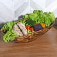 thumbnail image 4 of Versatile Mango Tree Wood Hand Carved Dark Stained Serving or Fruit Kitchen Bowl, 4 of 5
