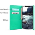 thumbnail image 2 of Wallet Case for iPhone X, Mint Infolio Credit Card Slot Cover, View Stand [Bonus Wrist Strap/Lanyard] for Apple iPhone 10, 2 of 6