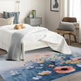 thumbnail image 4 of Flowers Rugs for Living Room Bedroom - Colorful Rug 3x5 - Plant Carpet for Home Decor - Washable Non Slip Patterned Indoor Small Area Rug - Soft & Low Pile (ZN&266), 4 of 7