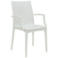 thumbnail image 1 of LeisureMod Fauteuil de Salle à Manger Moderne Tissé en Masse pour Intérieur et Extérieur, Blanc, 1 of 9