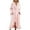 Pink, variant on Women Solid Flannel Robe Long Sleeve Thermal Bathrobe Elegant Loungewear Color:White Size:XL