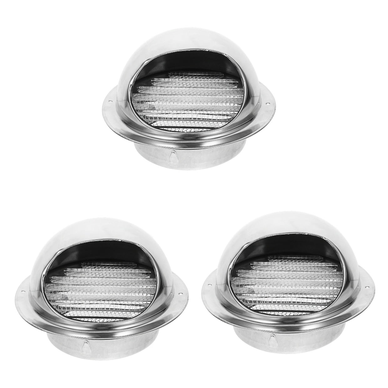 unbranded 3pcs Air Vent Extractor Wall Mount Soffit Vent 304 Stainless Steel Exterior Wall Vent Cover
