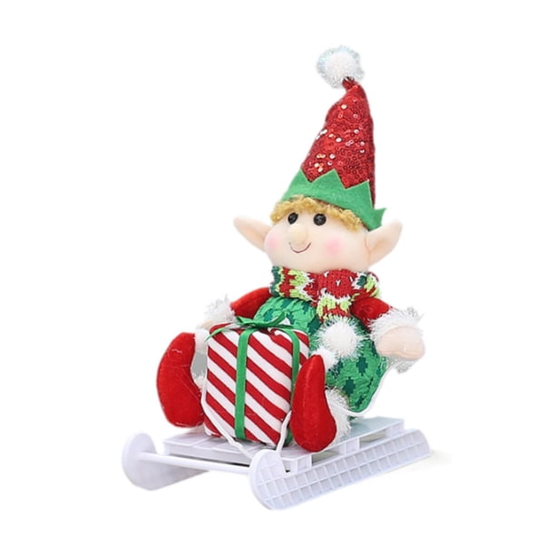 Muñeco de elfo navideño con mueble para escritorio, adorno navideño para regalo de granja o hotel. Estilo A