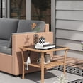 thumbnail image 4 of Versatile Outdoor Use / Square Table with Storage Shelf / Sleek Tempered Glass Top, 4 of 5