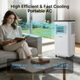 thumbnail image 3 of HUMSURE 10000BTU Portable Air Conditioners 5-IN-1 Room Air Conditioning, Portable AC Unit with Remote Control, Cooling, Dry,  Automatic, Sleep Mode, 3 of 9