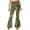 Camouflage Pattern Green, variant on Xoenoiee Flared Leggings for Women Tummy Control High Waisted Bell Bottom Pants Workout Leggings Flared Slit Yoga Pants for Work, Office, Gym, XL, Mushroom Leaf Black