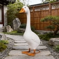 thumbnail image 6 of Meggemo Goose Metal Garden Statue 12 Inch Front Porch Decor White Farmhouse Outdoor Ornament For Lawn Patio Yard Art, 6 of 8