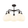 thumbnail image 6 of Innovations Lighting - White Venetian - 5 Light Stem Hung Chandelier In Modern, 6 of 7