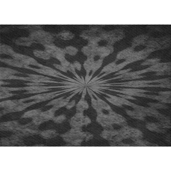 Ahgly Company Indoor Rectangle Patterned Charcoal Black Area Rugs, 5' x 7'