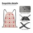 thumbnail image 3 of Yiaed Strawberry Print Drawstring Bags Drawstring Backpack Bulk String Back Pack Gym Sport Bag-Medium, 3 of 5
