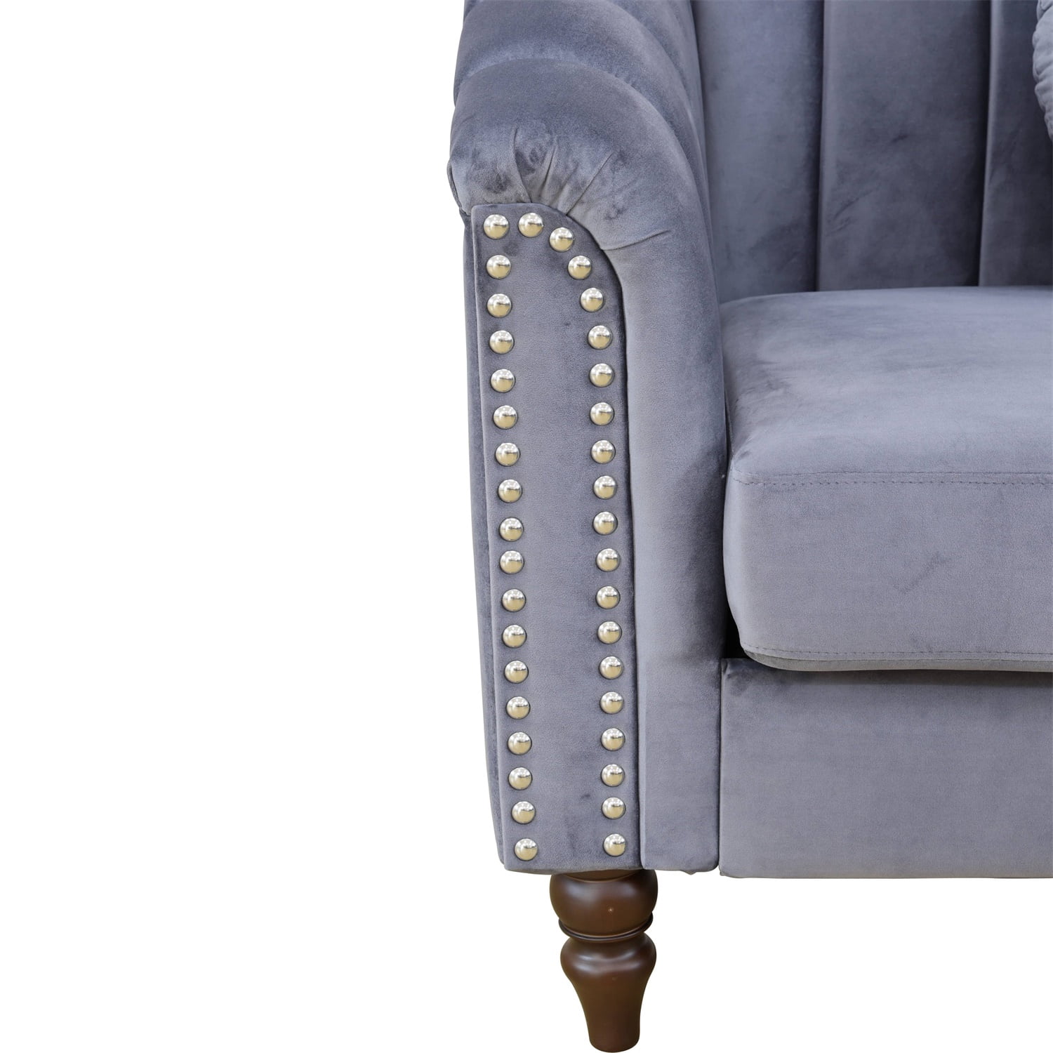 Hommoo Sofa Set,Microfiber 3-Piece Couch Living Room Sofa Set Including 3-Seater Sofa, Loveseat and Single Chair, for Apartment Furniture Set,Grey
