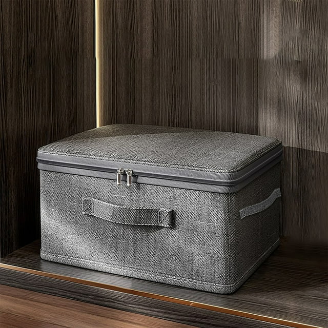 Xihbxyly Organizador de Ropa Catiónico con Tapa, Caja de Almacenamiento Plegable, Material Duradero, Organizador Multifunción para El Hogar, Almacenamiento Elegante para El Dormitorio, Ahorro de Espa