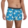 thumbnail image 5 of Men's Boxer Briefs, Unique Cute Chicken Blue Soft Comfy Mens Underwear Boxer Briefs Breathable With Widen Waist, 5 of 7