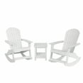 thumbnail image 4 of WestinTrends Tuscany 3-Piece HIPS Outdoor Rocking Adirondack Chair With Side Table, White, 4 of 5