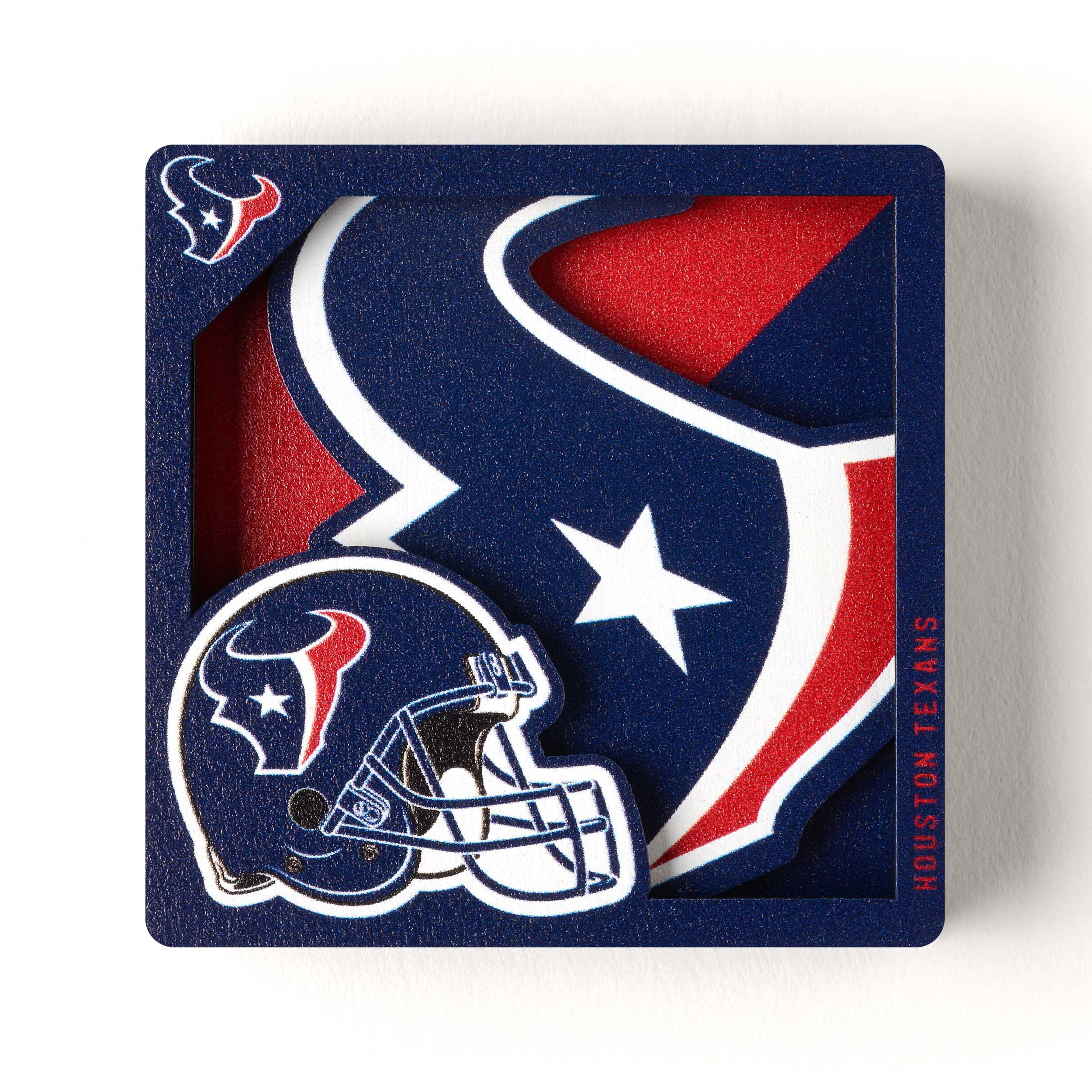 YouTheFan NFL Houston Texans 3D Logo Series Magnet