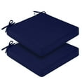 thumbnail image 2 of (Set of 2) Outdoor Chair Cushions for Patio Furniture, Waterproof 19" x 19" x 3" Square Patio Chair Seat Cushion with Non-Slip Ties & Handle, 2 of 9