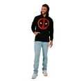 thumbnail image 2 of Marvel Deadpool Mask Logo Long Sleeve Black Unisex Adult Zip-Up Hoodie-XL, 2 of 6