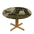 thumbnail image 3 of BCIIG Eiffel Tower Heart French Round Table Cover Stain Resistant Washable Indoor Outdoor Tablecloth Kitchen Dining Wedding Parties 100% Polyester Fiber 31-35, 3 of 8
