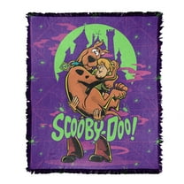 Scooby Doo! Blanket, 50"x60" Scooby and Shaggy Woven Tapestry Cotton Blend Fringed Throw Blanket