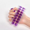 thumbnail image 2 of Cubierta completa de gradiente de purpurina, pegatinas de Arte de uñas, tiras de esmalte de uñas plateadas y púrpuras, pegatina de lámina impermeable para manicura DIY, 2 of 7
