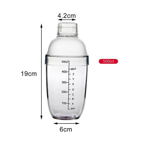 

Fancy 1Pc Cocktail Shaker - Leak Proof Drink Shaker with Scale 700ml Stainless Steel Margarita Mixer Bartender Gifts 500ml