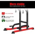 thumbnail image 5 of Multi Function Power Tower Dip Station Strength Training Exercise Bar for Home Gym, Adjustable Height Dip Stand, Black, 5 of 5