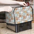 thumbnail image 6 of Rateoe Lovely Bear Pattern Toaster Covers 2 Slice Wide Slot,Bread Machine Cover,Bread Dust Cover & Fingerprint Protection,Appliance Covers, 6 of 7