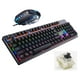 thumbnail image 3 of y ratón con cable para juegos Combo 104 teclas con teclas Multimedia ratón para juegos con reposabrazos de muñeca para Windows, PC, jugadores, Establecer acción lineal B Hugo combo de teclado y ratón, 3 of 10