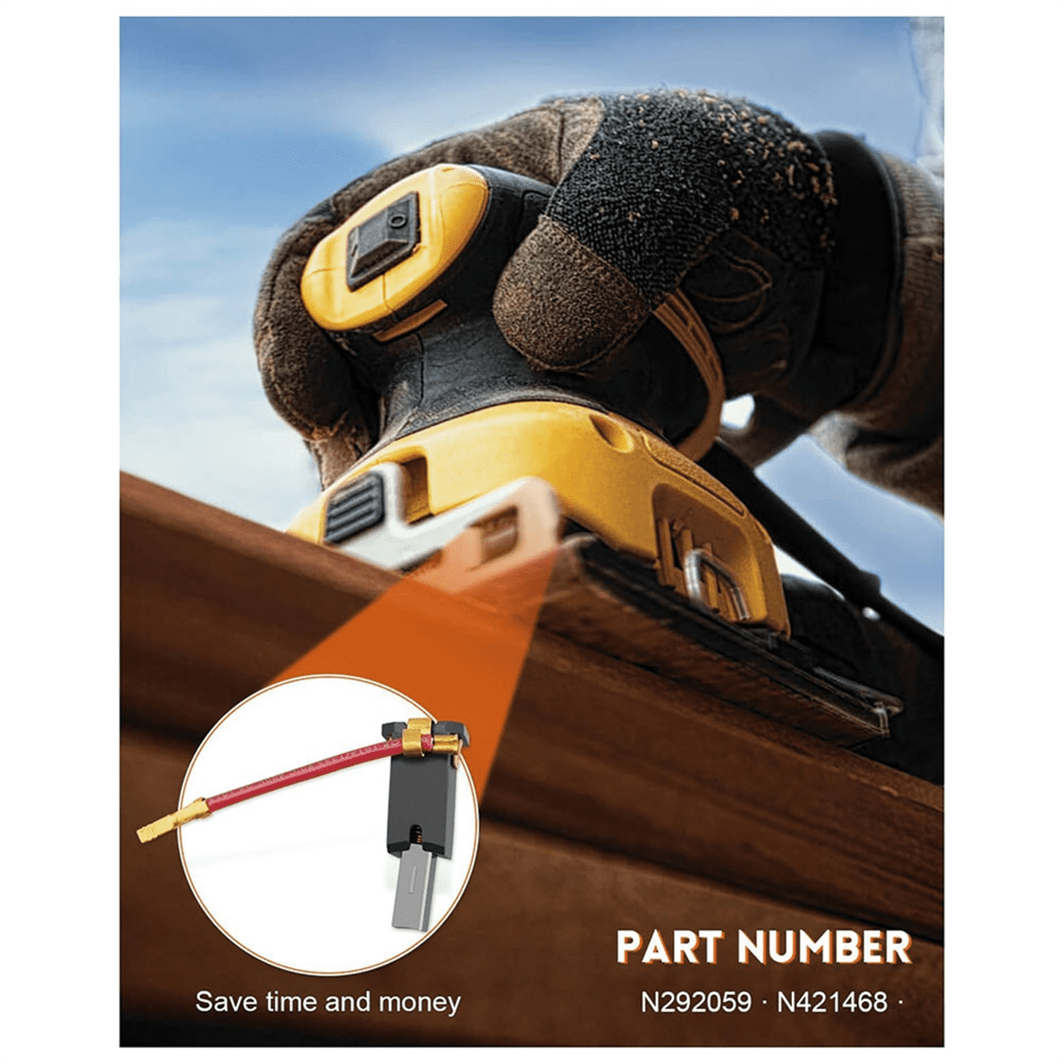 N292059 N421468 Carbon Brush Box Assembly Replacement For DeWalt Sanders DWE6411 DWE6423