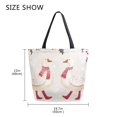 thumbnail image 5 of FORMRS Womens Canvas Tote Bag with Zipper Inner Pocket Shoulder Handbag, Winter Geese, 5 of 7