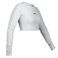 thumbnail image 2 of Crop Deportivo Wilson para Mujer Active Rib Manga Larga Color Gris Perla Talla M, 2 of 4