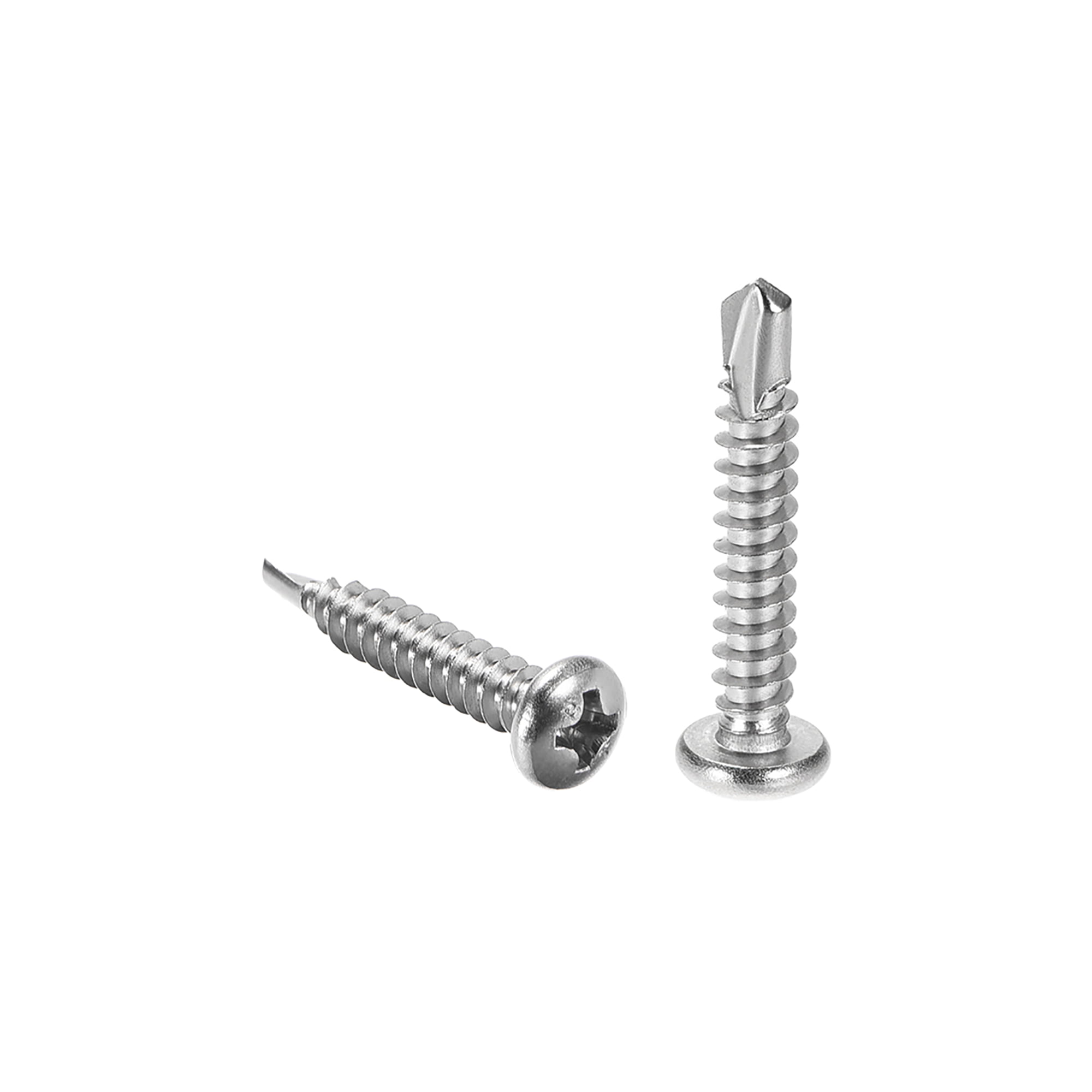 20 pcs Self-Drilling Screws #10 X 1 AISI 410 Stainless Steel Pan Phillips Drive 