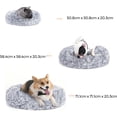 thumbnail image 4 of FEANDREA Cama de Perros, Cama para Mascotas, Diámetro de 50 cm, Cojín Central Extraíble y Lavable, Alfombra de Felpa, Gris Ombré, 4 of 5