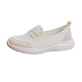 thumbnail image 2 of longantii Orthopedic Casual Shoes for Women Arch Support Slip on Non Slip Running Shoes Breathable Knitted Mesh Stretch Business Casual Shoes Soft 2026 Orthopedic Shoes Beige, 2 of 3
