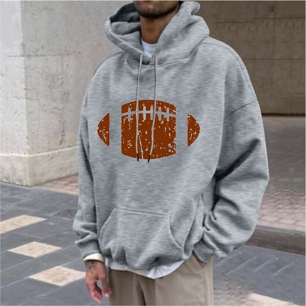 Sudadera con capucha para hombre, estilo casual, con cuello redondo, estampado, manga larga, blusa de poliéster