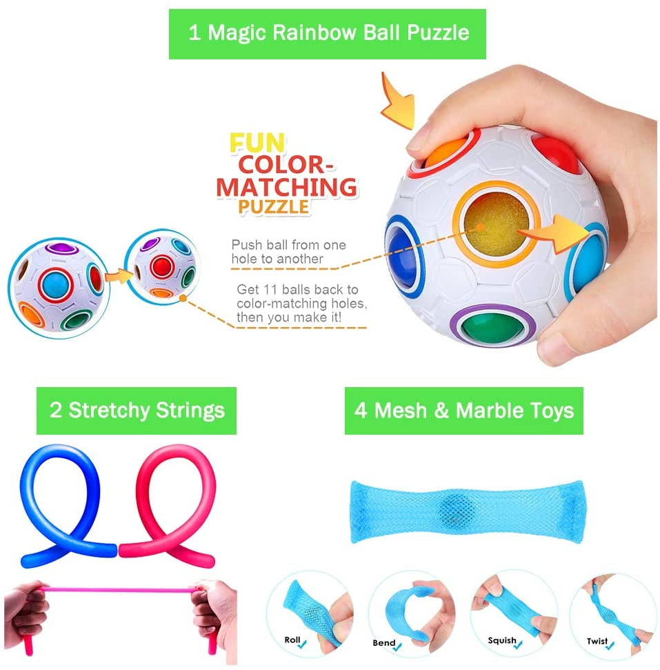 Pinata Goodie Bag Fillers School Classroom Rewards Carnival Prizes 26 Pack Sensory Fidget Toys Set,Stress Relief Hand Toys for Adults Kids ADHD ADD Anxiety Autism Perfect for Birthday Party Favors 