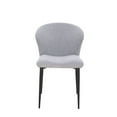 thumbnail image 3 of Accent Chair Dining Chairs, Modern Dining Chair with Black Metal Legs, Cushion Upholstered Dining Chairs, Accent Desk Chair for Dining Room, Kitchen, Vanity, Living Room(Gray,Set of 4), 3 of 7