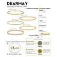 thumbnail image 4 of 5 piezas de tobilleras con cadena en capas para mujer Tobilleras minimalistas para chicas adolescentes Tobilleras de moda para mujer, 4 of 8