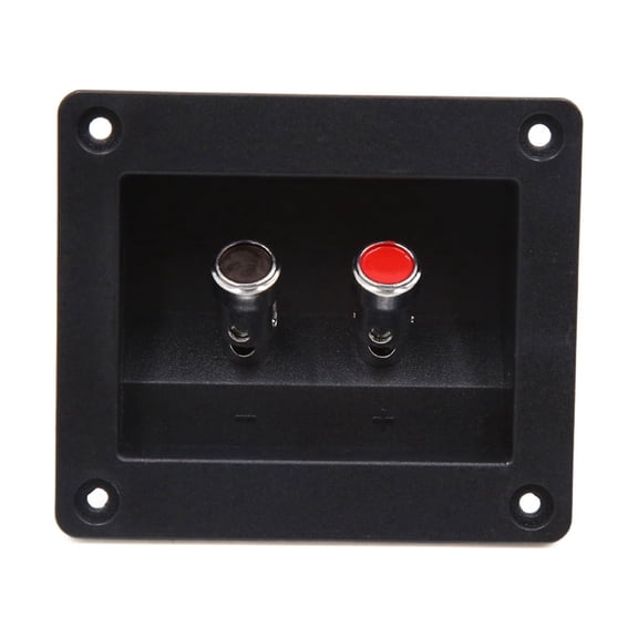 Unique Bargains 2 Way Square Binding Post Speaker Box Terminal Cup Plate Connector Board for Car