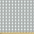 thumbnail image 1 of Abstract Sofa Upholstery Fabric by the Yard, Vertically Arranged Round Squares and Connected Strips Continued, Decorative Fabric for DIY and Home Accents, Dimgray Hunter Green White by Ambesonne, 1 of 5
