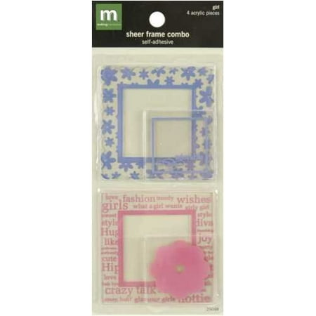 Making Memories Decorative Brads - Girl Sheer Frame Combo // Making Memories