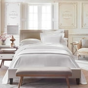 Luxurious 100% Egyptian Cotton Matelasse Coverlet - Cali Size (Pearl)