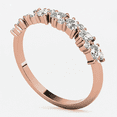 thumbnail image 6 of Auory Moissanite Half Eternity Ring 925 Sterling Silver 18K Rose Gold Plated 1.21 Carat Wedding Band for Women, 6 of 10