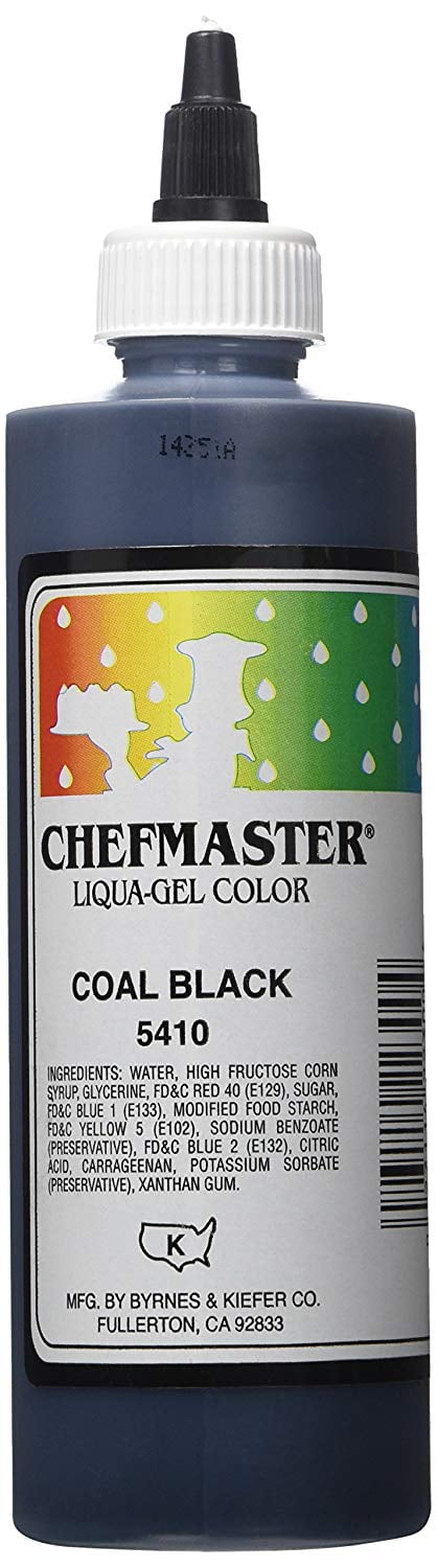 Chefmaster Liqua-Gel Color, Coal Black, 10.5 Ounce