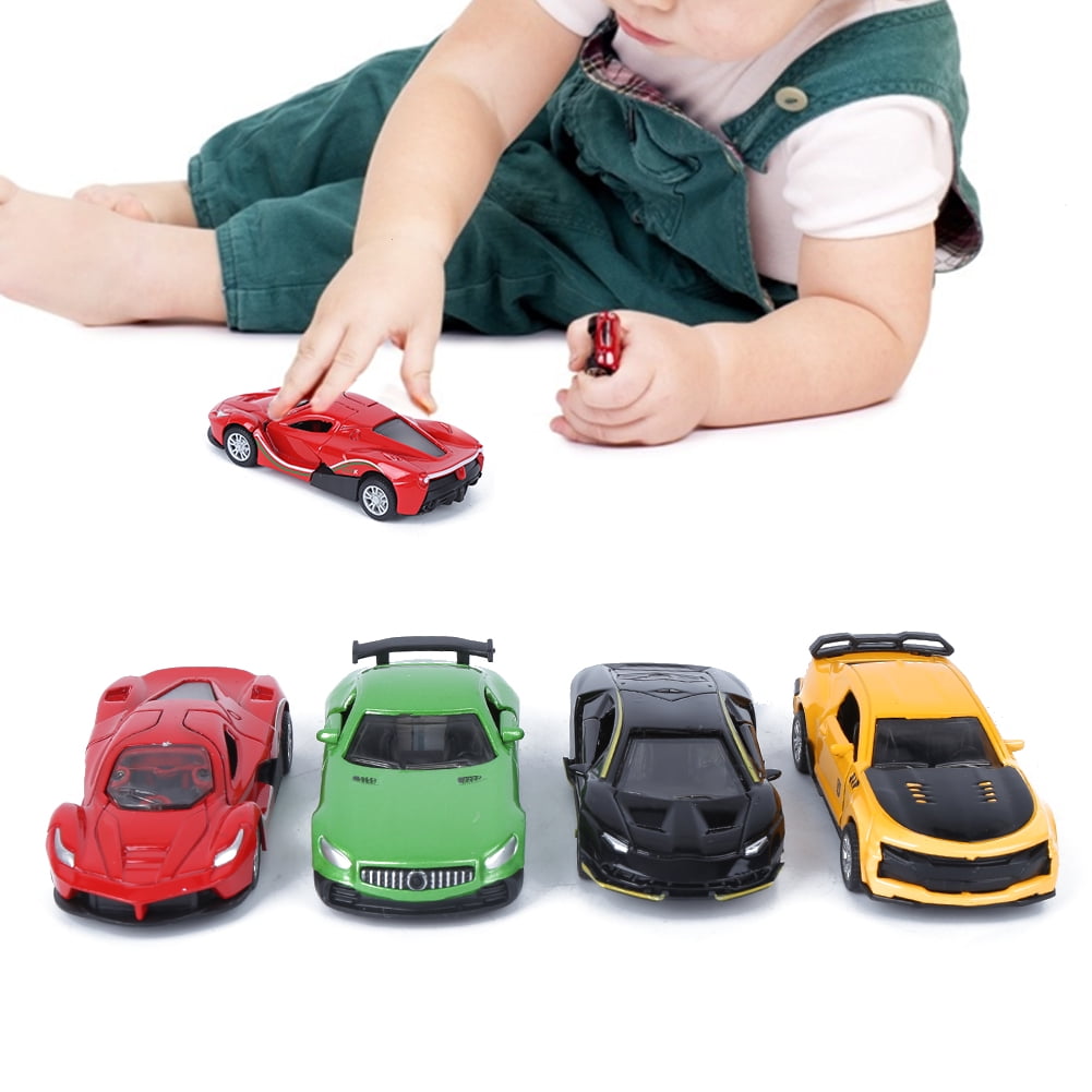 Ymiko Alloy Car Model Pull Back Sports Car Vehicle Toy With Openable