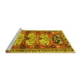 thumbnail image 2 of Ahgly Company Machine Washable Indoor Square Persian Yellow Traditional Area Rugs, 3' Square, 2 of 4