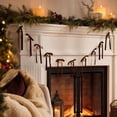 thumbnail image 5 of Christmas Bells Garland with Velvet Bow Ribbon Vintage Hanging Bunting for Fireplace Mantel Wall and Holiday Decor, 5 of 7