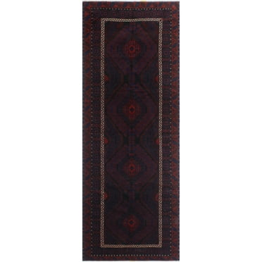 Sherazi Isidora Burgundy/Black Runner, 3'10" x 11'0"