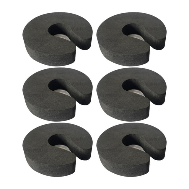 Lipstore 6 Pcs Protection de Doigt de Porte Remplacement Professionnel Pince à Doigt Protecteur Noir 20MM